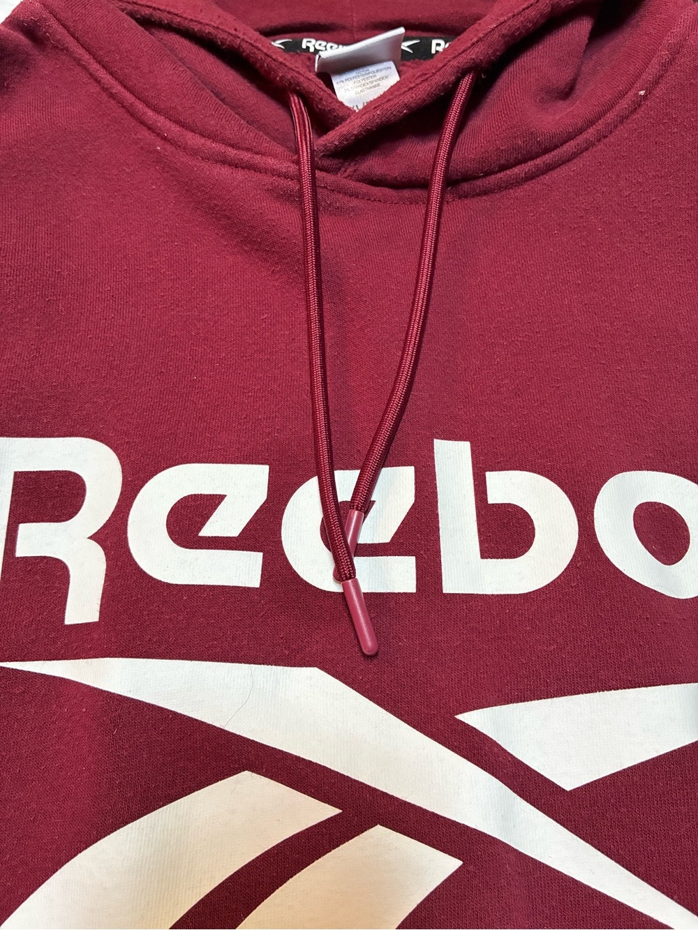 Reebok Men's Burgundy Maroon Pullover Hoodie Size XL - Picture 10 of 12